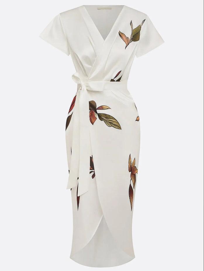 Tess - Elegant Wrap Midi Dress