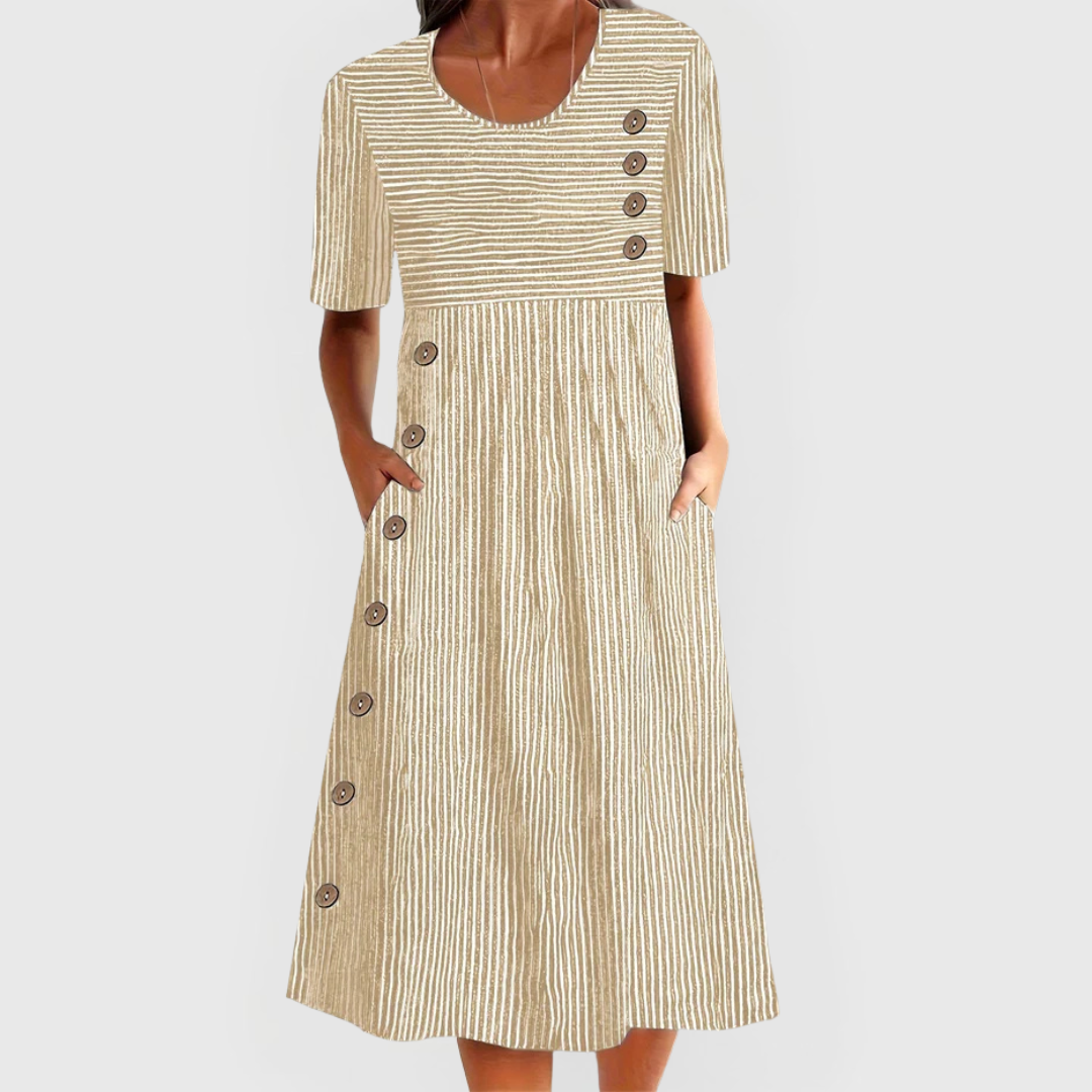 Daiby - Striped Midi Dress
