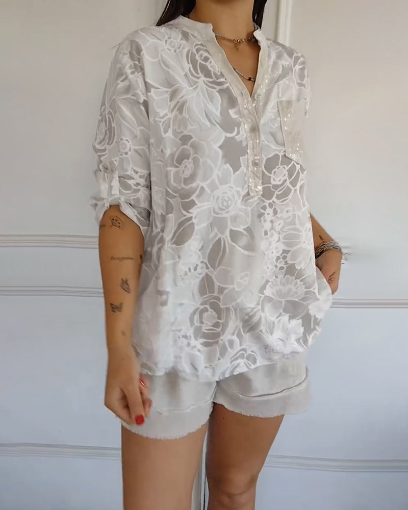 Jasmine - Elegant Bloom Blouse