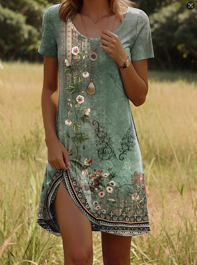 Ella - Trendy Ethnic Printed Summer Dress