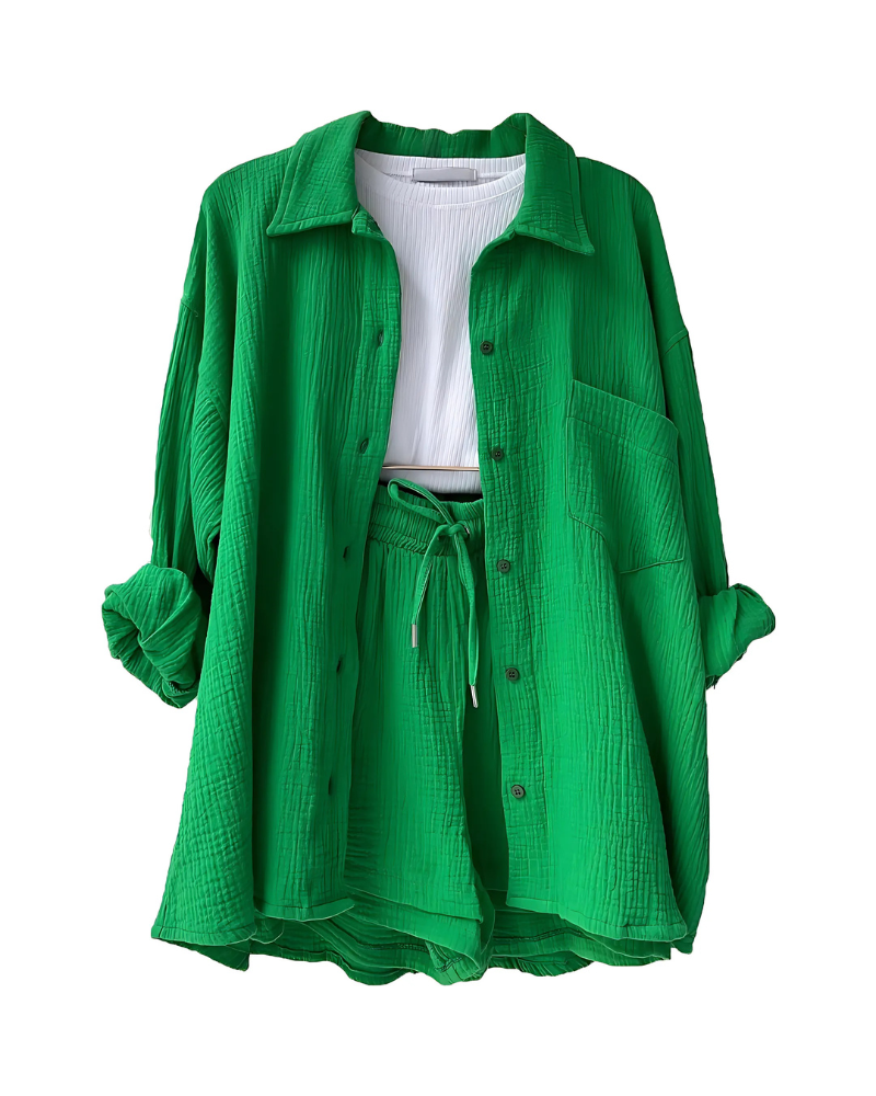 Kaelani – Button-Up Shorts Set