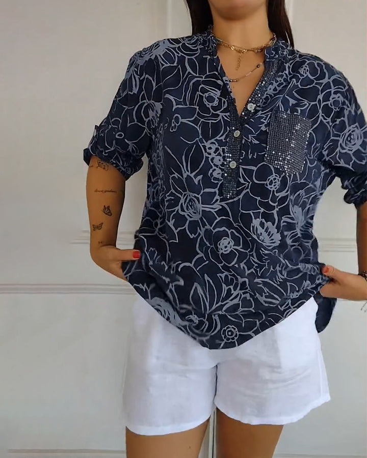 Jasmine - Elegant Bloom Blouse