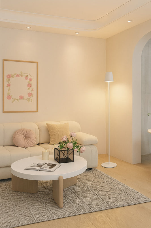 ✨ MaisonLaurant™ Luminère Élancée – Minimalistische Draadloze Staande Lamp met Sfeervolle Gloed