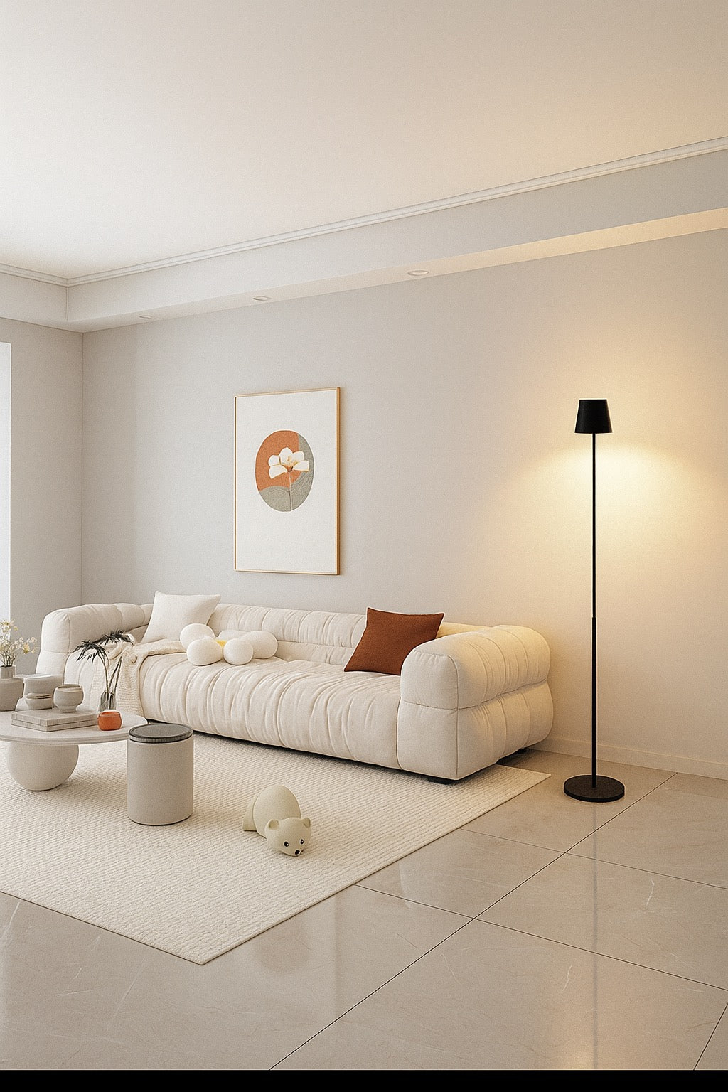 ✨ MaisonLaurant™ Luminère Élancée – Minimalistische Draadloze Staande Lamp met Sfeervolle Gloed
