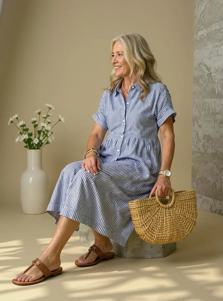 Yonika - Chic Striped Dress