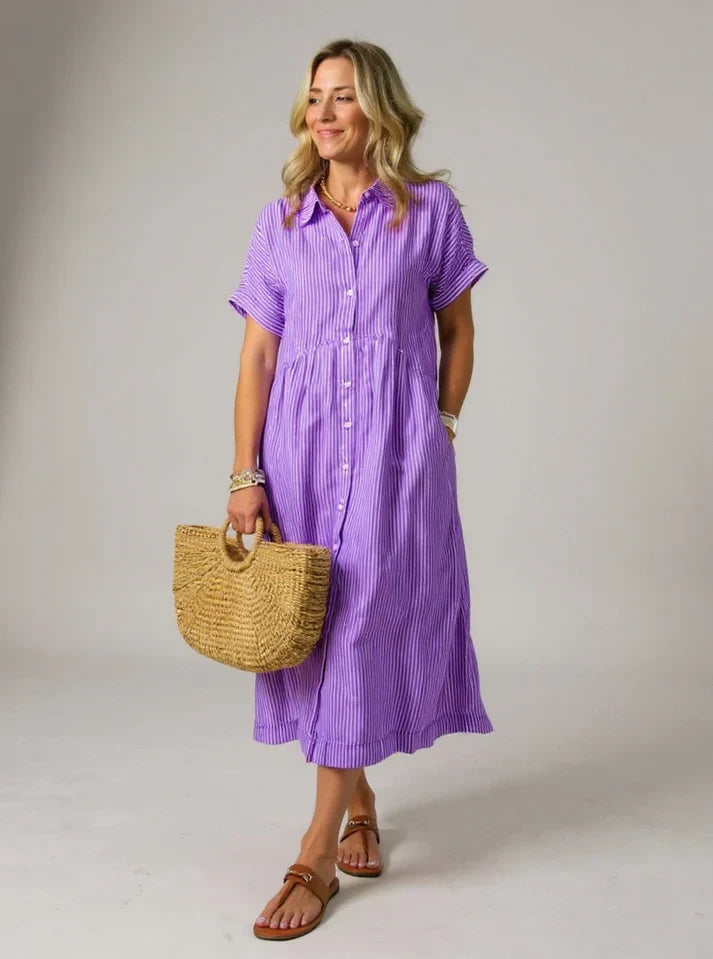 Yonika - Chic Striped Dress