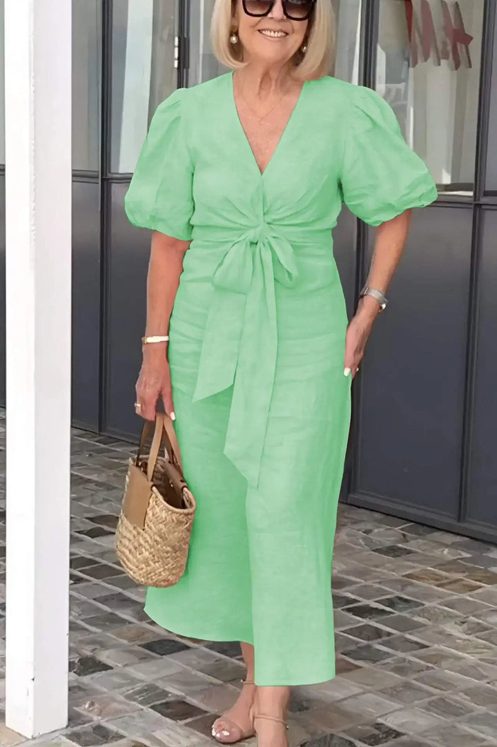 Stella - Elegant V-Neck Dress