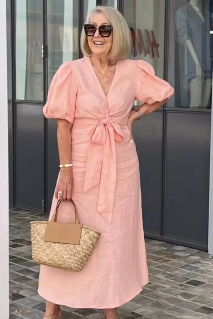 Stella - Elegant V-Neck Dress