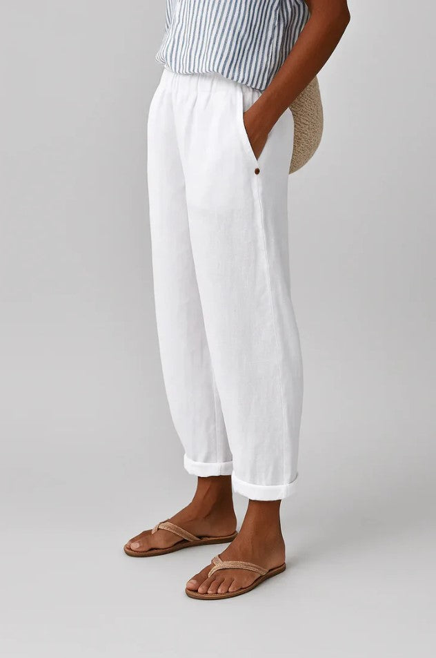 Mira Timeless Linen-Cotton Trousers