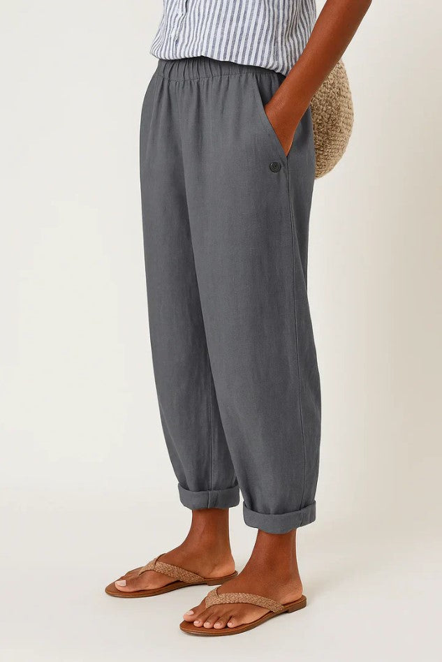 Mira Timeless Linen-Cotton Trousers