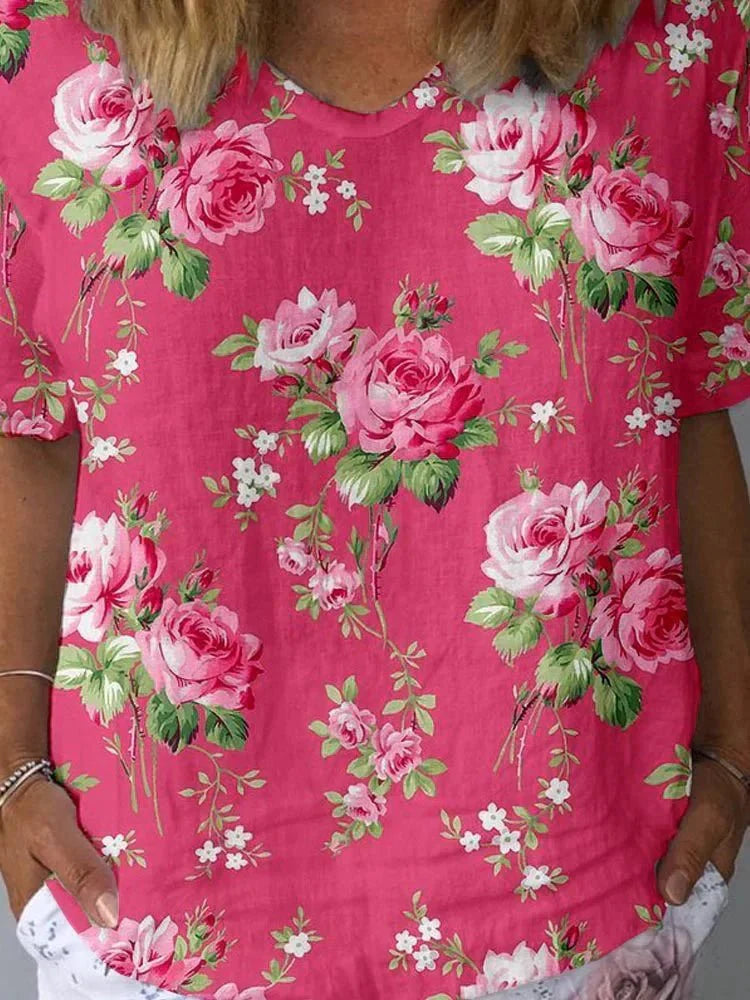Delia – Artistic Floral Shirt