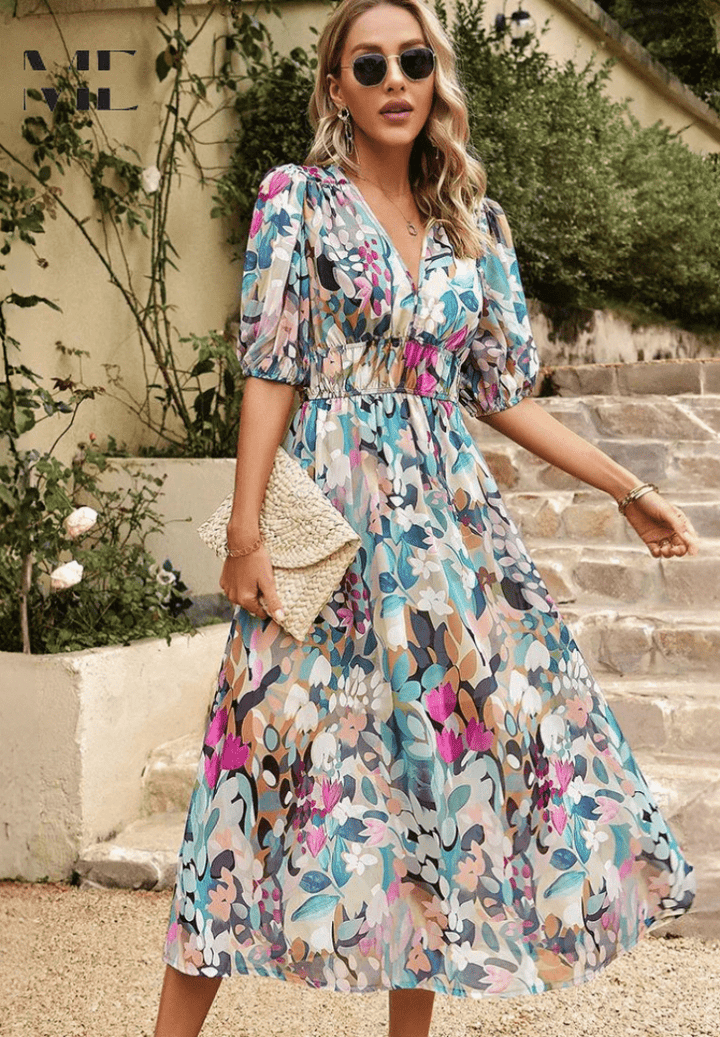 Lorenza – Elegant Spring Midi Dres