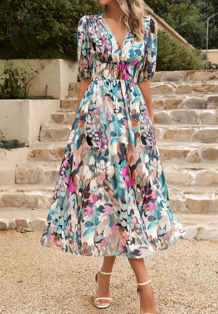 Lorenza – Elegant Spring Midi Dres