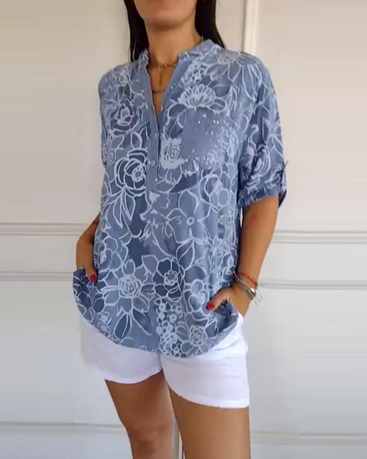 Jasmine - Elegant Bloom Blouse
