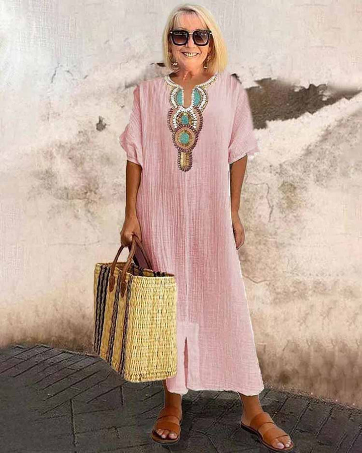 Oceana – Embroidered Elegance Dress