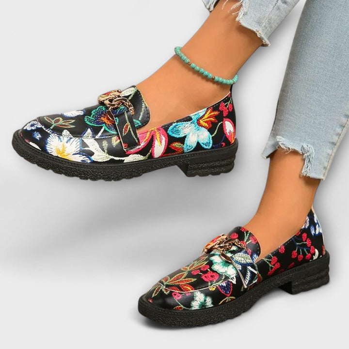 Alison – Multicolour Floral Loafers