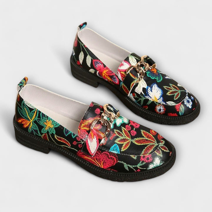 Alison – Multicolour Floral Loafers