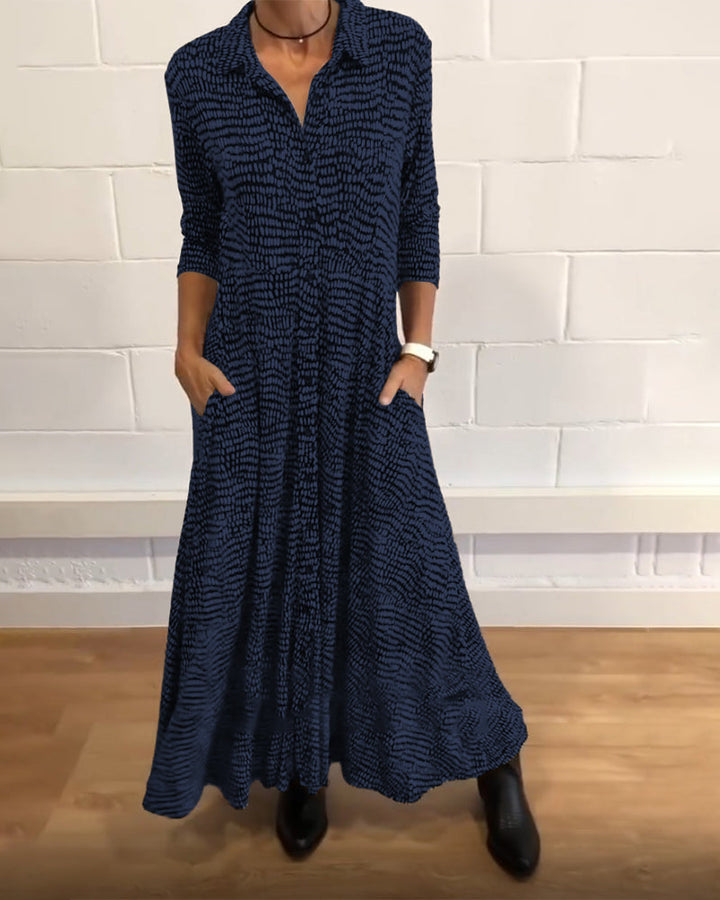 Emmy - Relaxed Button Down Maxi Dress